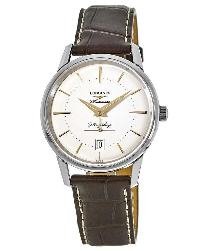 商品Longines|Longines Flagship Heritage Automatic Silver Dial Men's Watch L4.795.4.78.2,价格¥9009,第1张图片