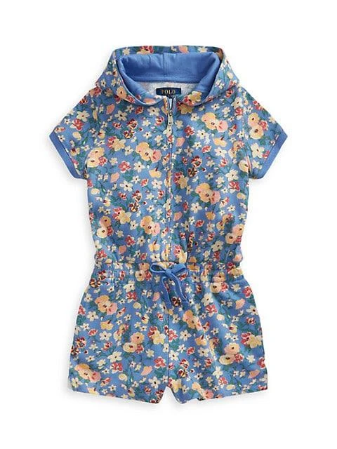 商品Ralph Lauren|Little Girl's & Girl's Floral Print Terry Cloth Romper,价格¥239,第1张图片