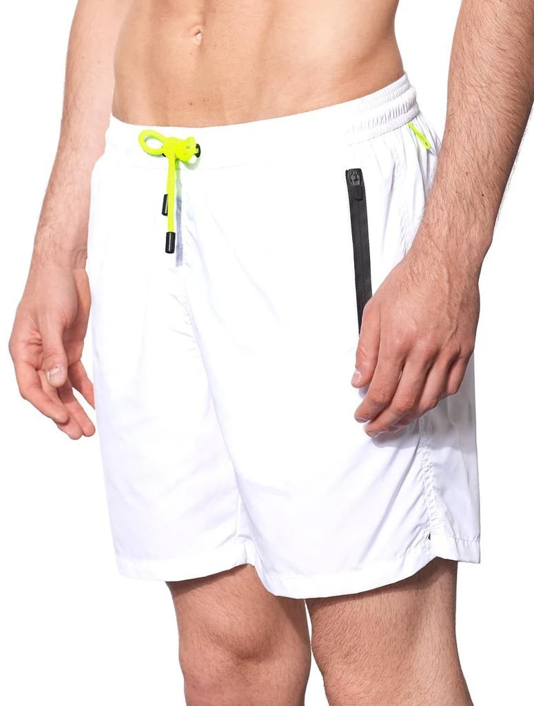 商品Mc2 Saint Barth|MC2 Saint Barth White Light Fabric Zipped Swim Shorts,价格¥1057,第2张图片详细描述