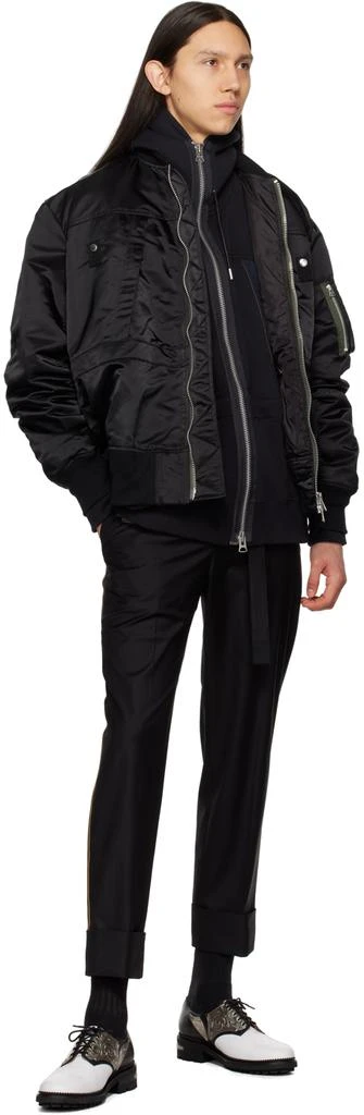 商品Sacai|Black Padded Bomber Jacket,价格¥5206,第4张图片详细描述