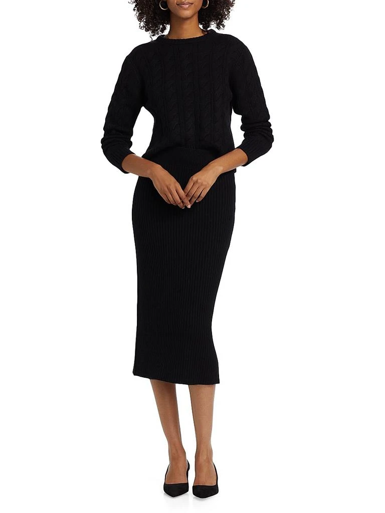 商品Saks Fifth Avenue|Ribbed Cashmere Pencil Skirt,价格¥837,第2张图片详细描述