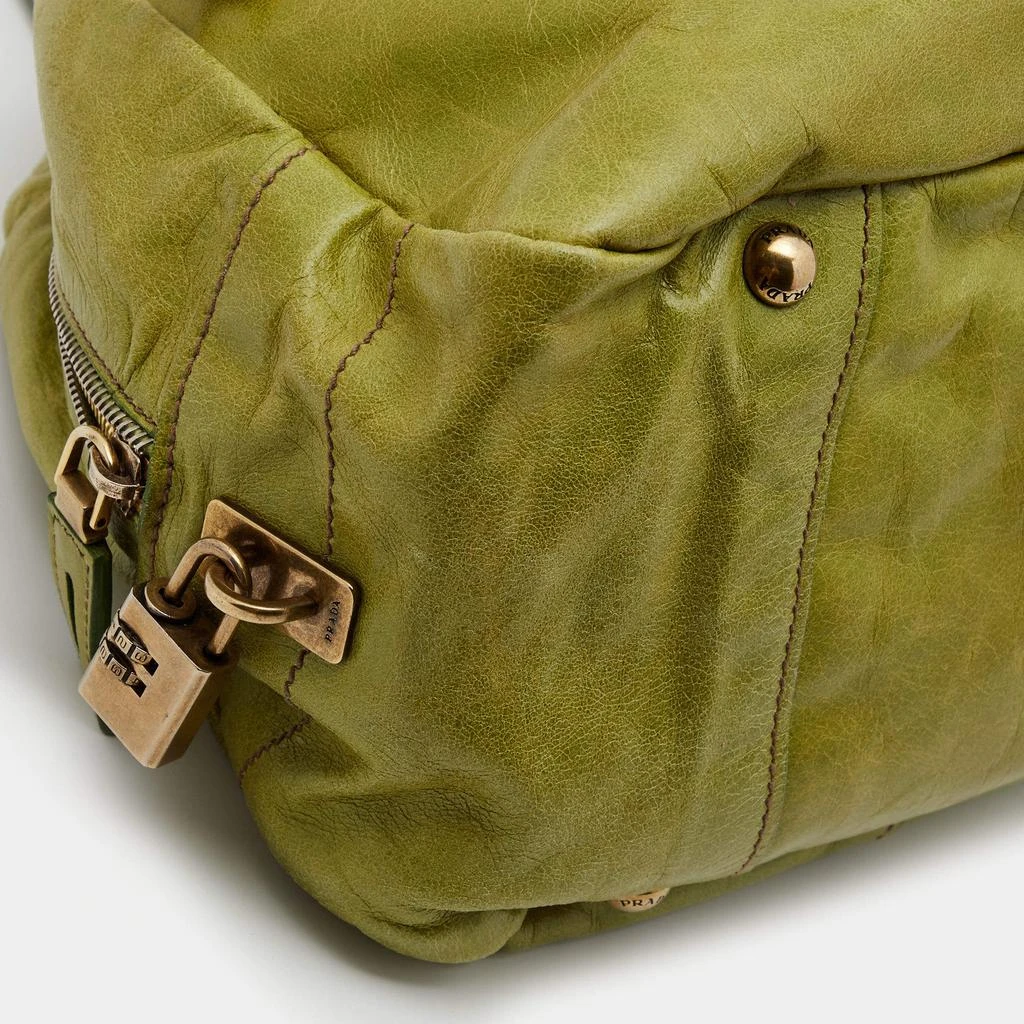 Prada Green Vitello Shine Leather Chain Link Bowler Bag 商品
