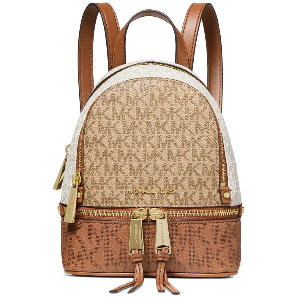 商品Michael Kors|Signature Rhea Zip Extra Small Messenger Backpack,价格¥1329,第1张图片