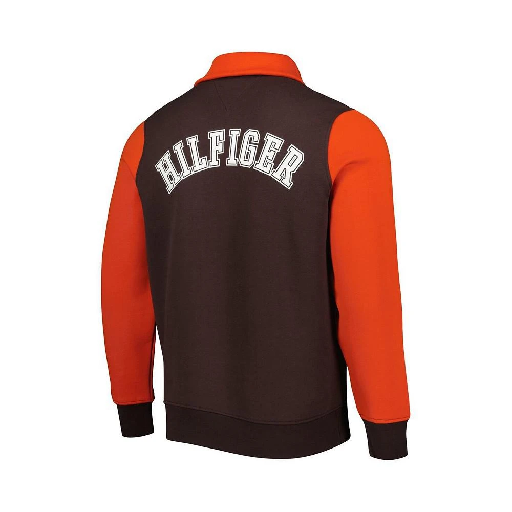 商品Tommy Hilfiger|Men's Brown, Orange Cleveland Browns Aiden Quarter-Zip Top,价格¥603,第4张图片详细描述