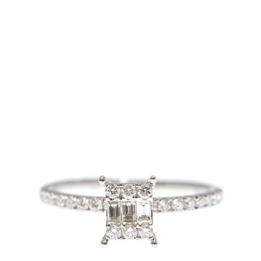 商品J Collection|New J Collection Fine Jewellery Ring W / Diamond22 Rddi 0.33 Ct4 Bagdibag 0.08 Ct18kw 2.06 Gm 18kt White Gold Silver,价格¥7314,第1张图片