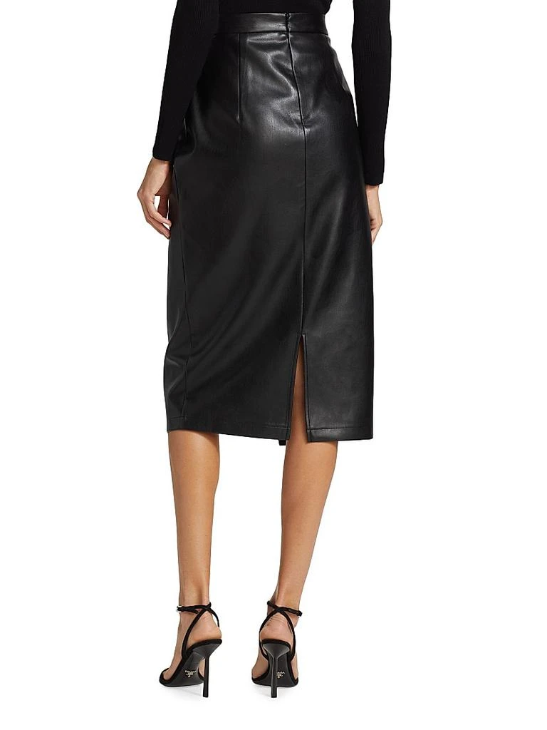 商品Tahari|Gathered Vegan Leather Skirt,价格¥2195,第5张图片详细描述