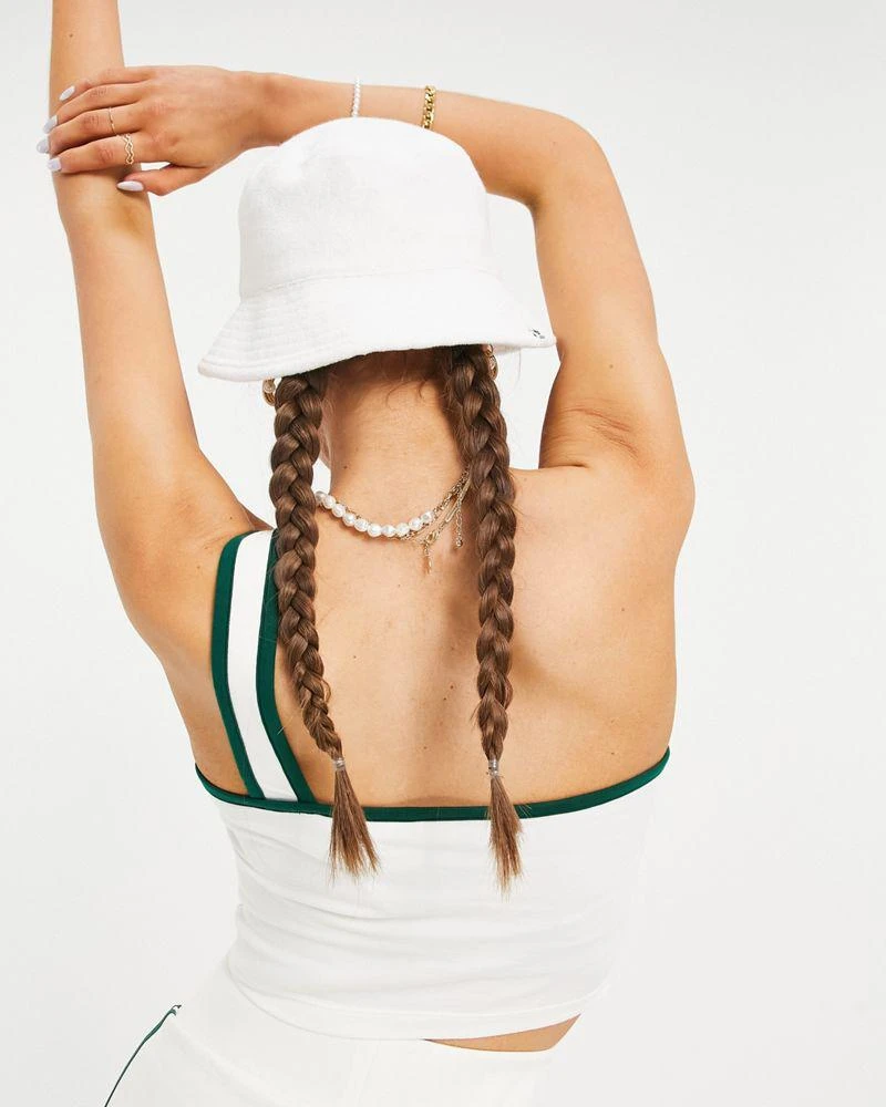 商品Adidas|adidas Originals 'Tennis Luxe' logo cropped one shoulder vest in off white,价格¥99,第2张图片详细描述