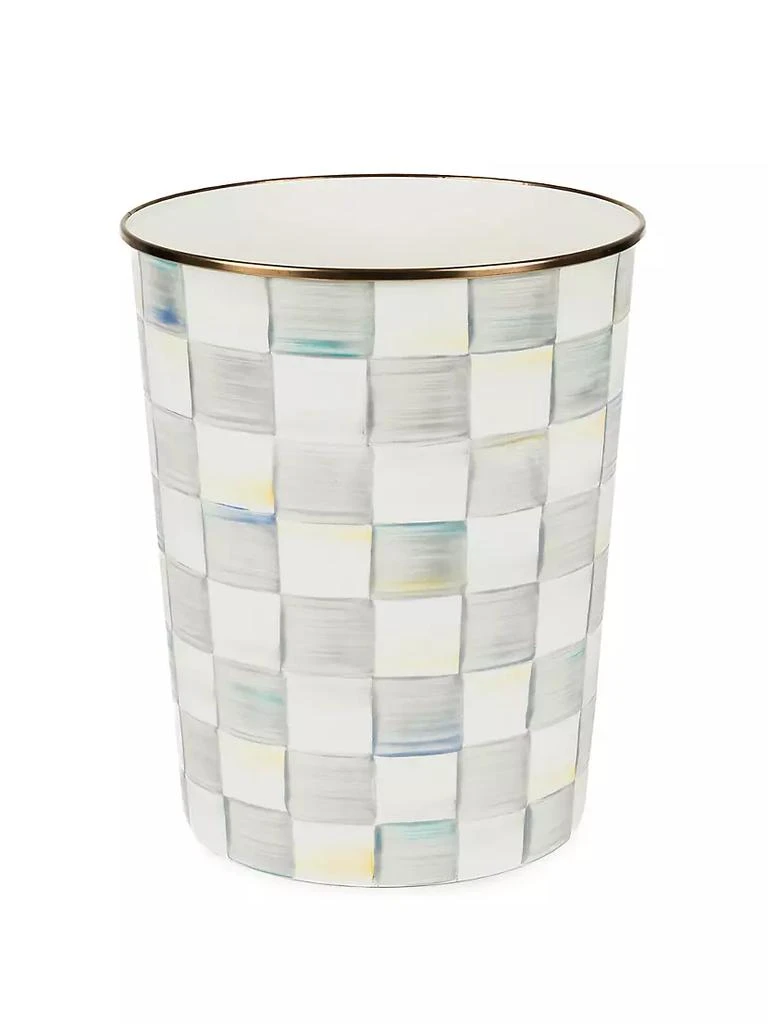 商品MacKenzie-Childs|Sterling Check Enamel Waste Bin,价格¥741,第1张图片