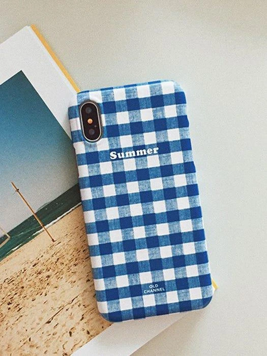 商品OLD CHANNEL|Gingham Check Phone Case - Summer,价格¥401,第2张图片详细描述