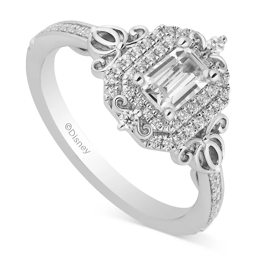 商品Enchanted Disney Fine Jewelry|Disney Enchanted Cindrella Ring (3/4ct.tw) in 14K White Gold,价格¥39229,第1张图片