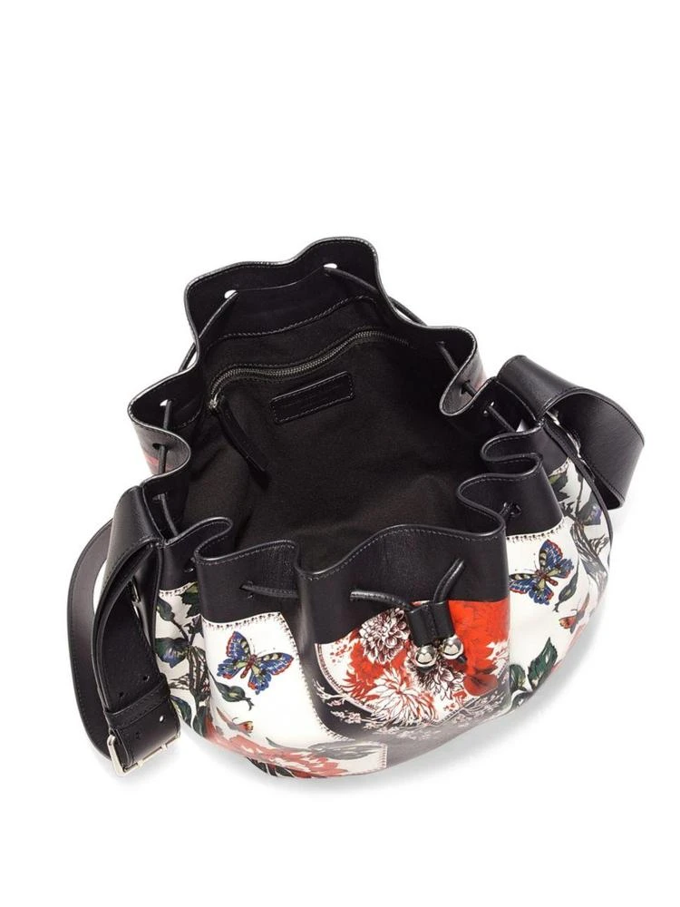 商品Alexander McQueen|Floral-Print Leather Drawstring Bag,价格¥10440,第2张图片详细描述