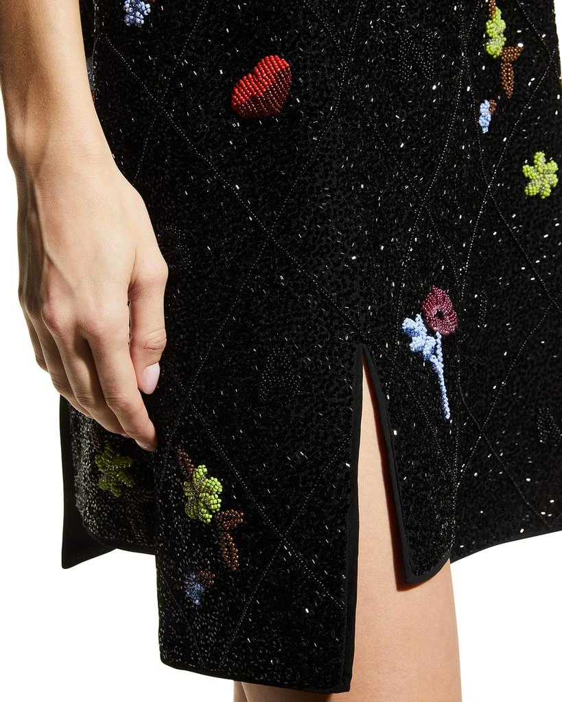 商品Ganni|V-Neck Beaded Panel Mini Dress,价格¥2308,第5张图片详细描述