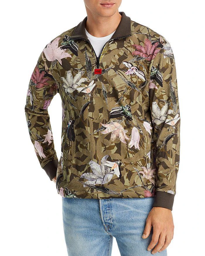 商品Hugo Boss|BOSS Dloral Floral Quarter Zip Jacket,价格¥889,第1张图片