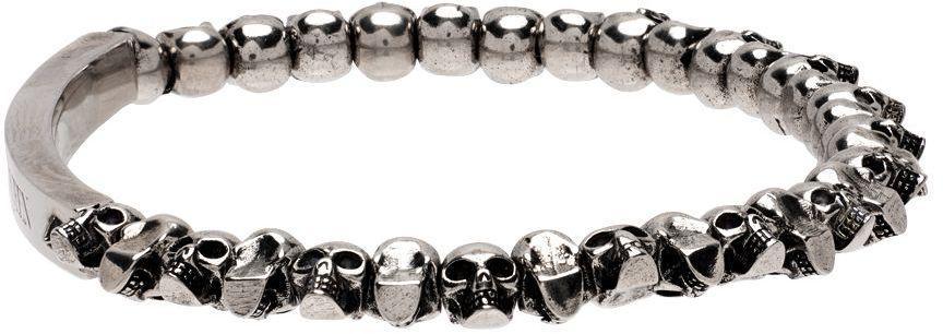 商品Alexander McQueen|Silver Mini Skull Bracelet,价格¥2825,第5张图片详细描述