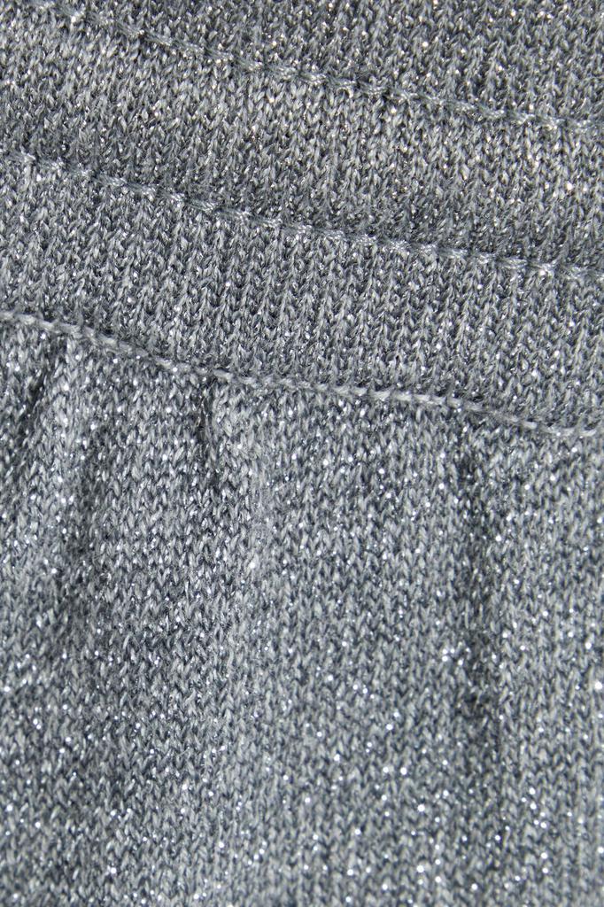 Metallic cotton-blend track pants商品第2张图片规格展示