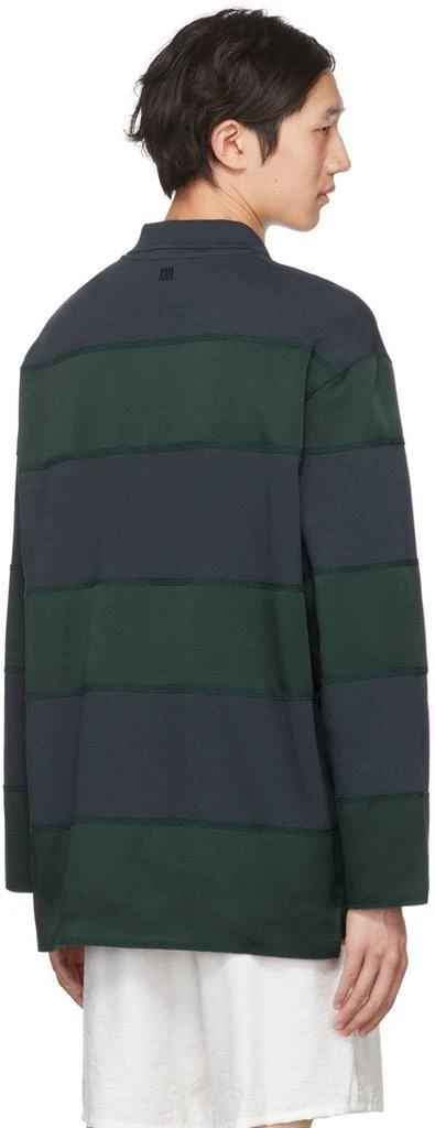 商品AMI|SSENSE Exclusive Navy & Green Ami De Cœur Polo,价格¥1894,第3张图片详细描述