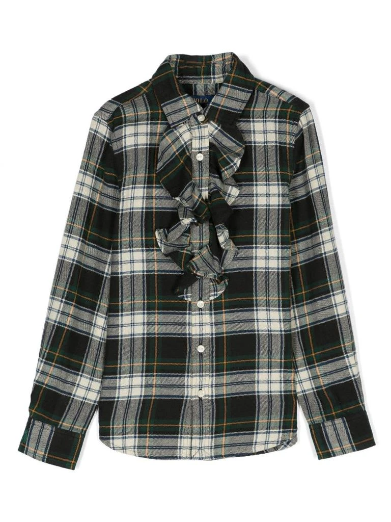 商品Ralph Lauren|Plaid Ruffle Shirts,价格¥1324,第1张图片