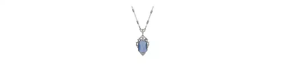 商品2028|Blue Moonstone Crystal Pendant Necklace,价格¥234,第3张图片详细描述