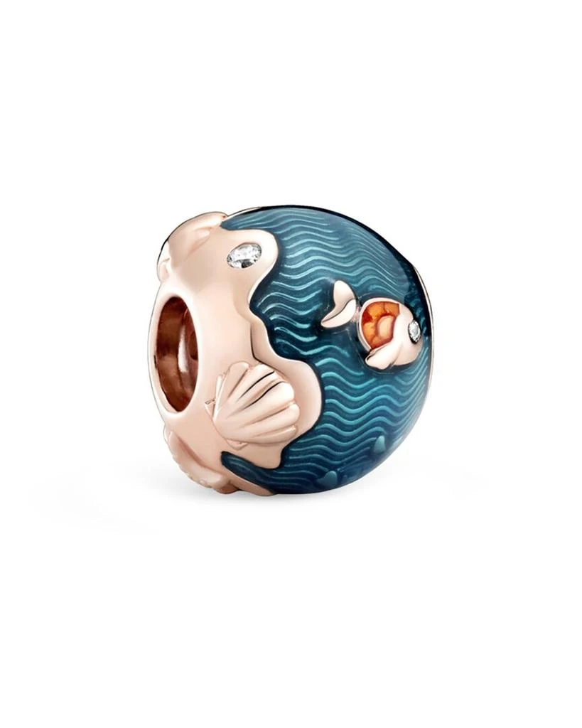 商品PANDORA|Pandora Moments 14K Rose Gold Plated CZ Fish & Ocean Charm,价格¥253,第1张图片