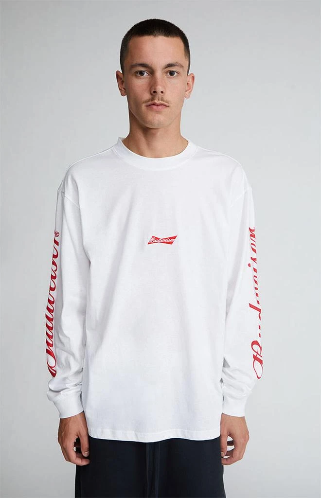 商品Budweiser|By PacSun Script Long Sleeve T-Shirt,价格¥158,第2张图片详细描述