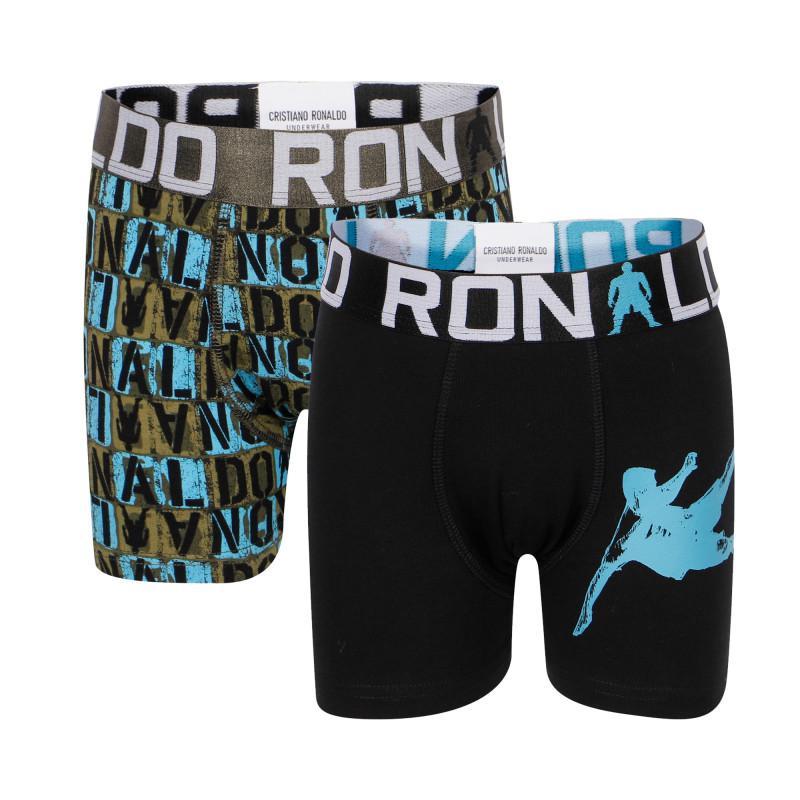 商品CR7 Cristiano Ronaldo|Logo set of boxers in black and green,价格¥199,第1张图片