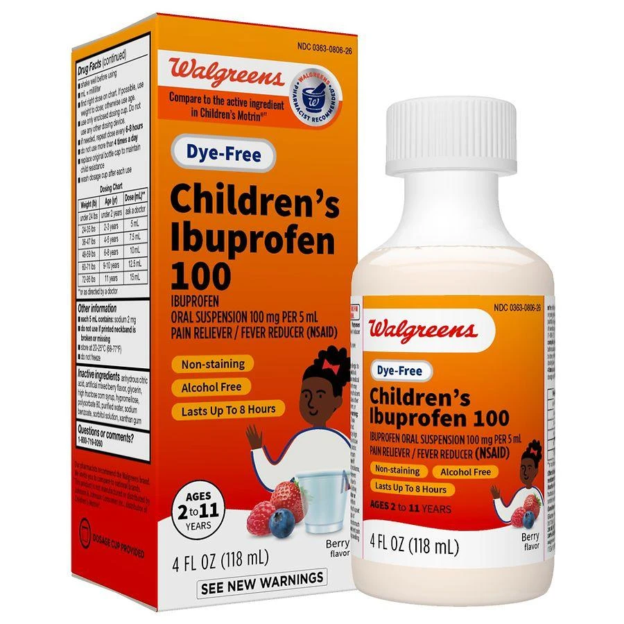商品Walgreens|儿童布洛芬悬浮液 浆果味,价格¥60,第3张图片详细描述