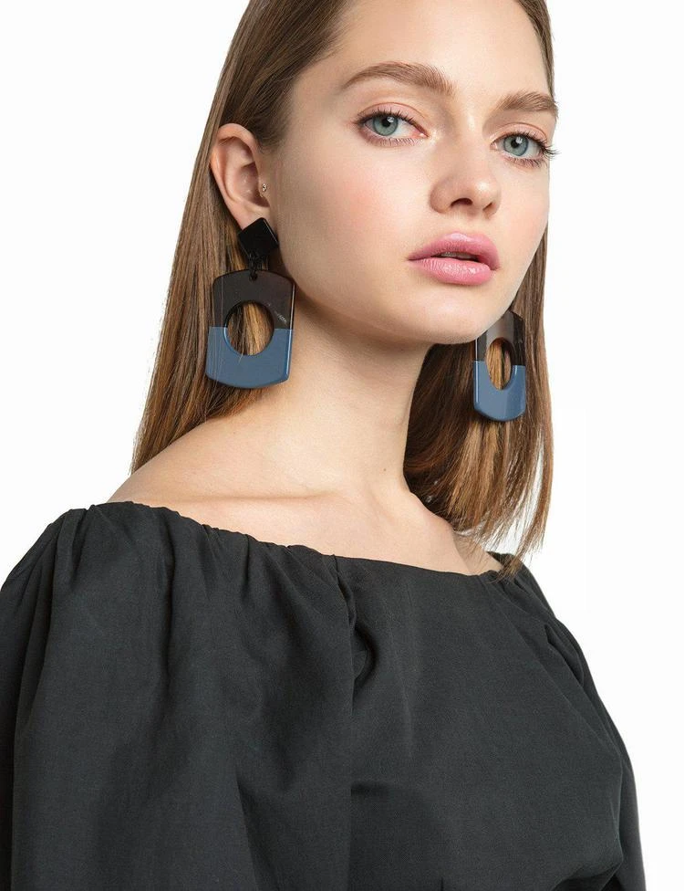 商品Pixie Market|Black Balloon Sleeve Long Top,价格¥447,第3张图片详细描述