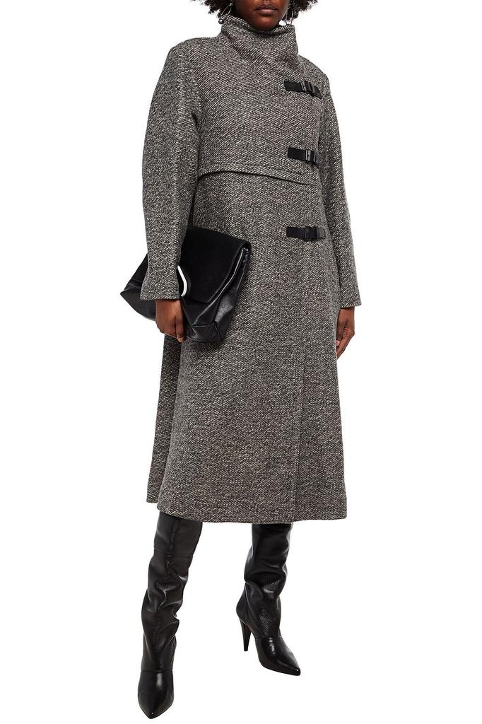 Natacha leather-trimmed wool-blend tweed coat商品第2张图片规格展示