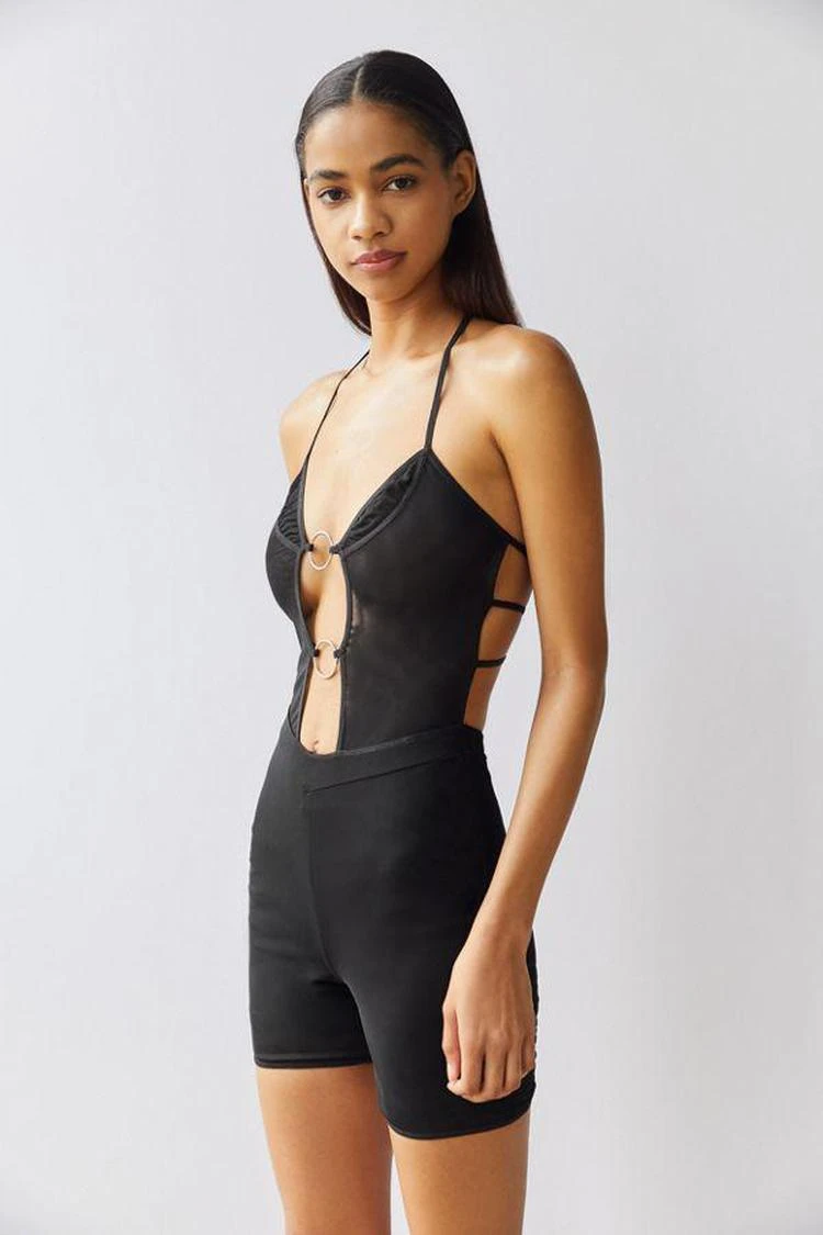 商品I.AM.GIA|I.AM.GIA Kendra Mesh Plunging O-Ring Romper,价格¥444,第3张图片详细描述