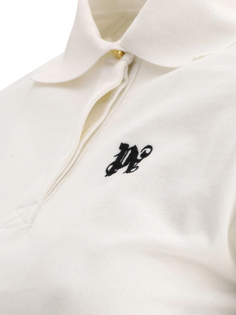 商品Palm Angels|Monogram Cropped Polo Shirts White,价格¥1207,第4张图片详细描述