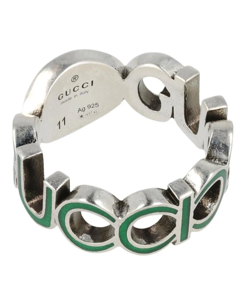 商品Gucci|Sterling Silver Interlocking G Ring,价格¥2037,第2张图片详细描述