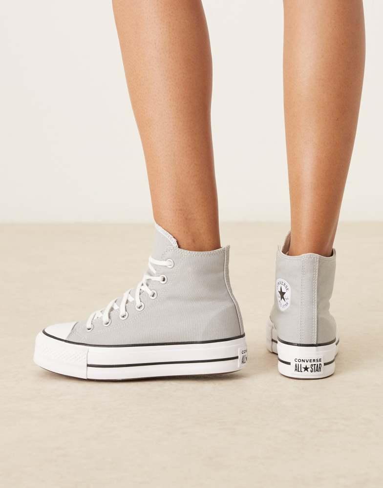 Converse Gray and White High-Top Sneakers with Platform Sole CONVERSE Chuck Taylor All Star Eva Lift Platform High  main image 3