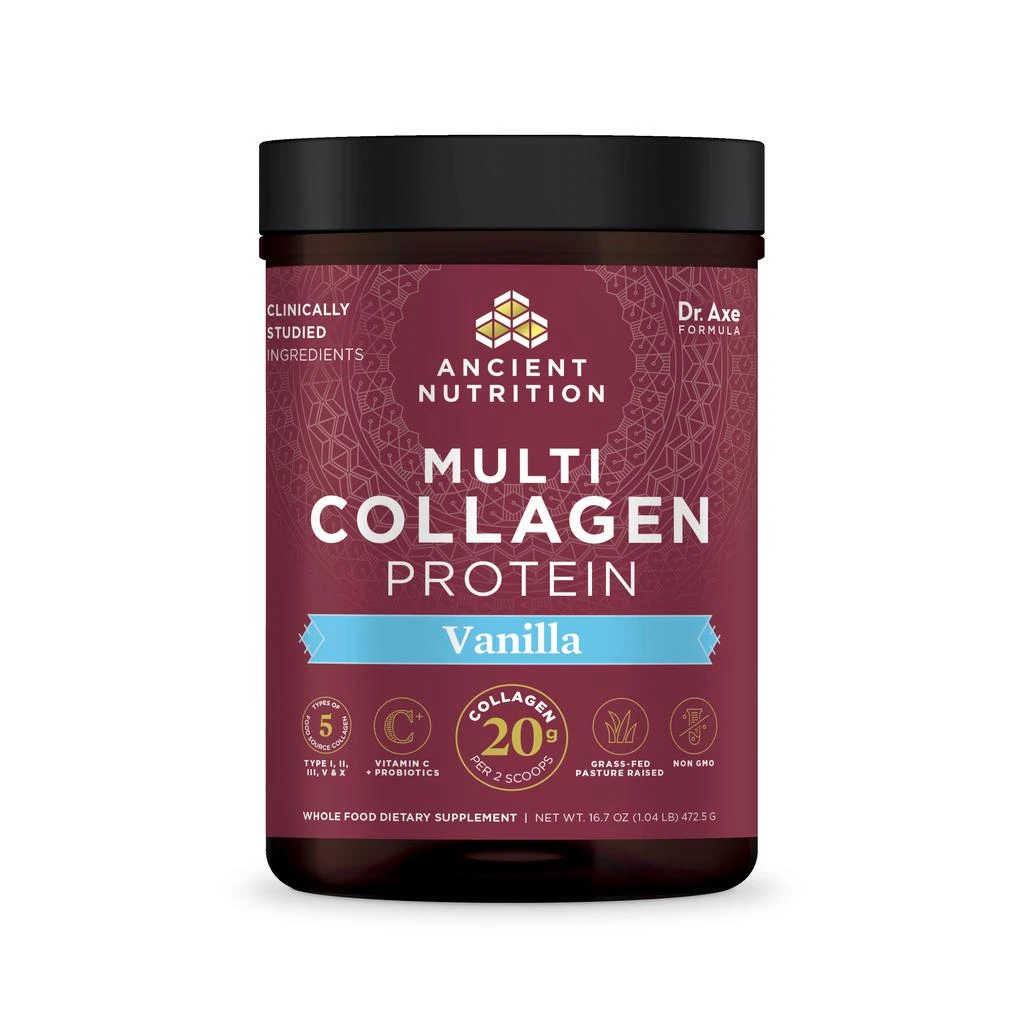 商品Ancient Nutrition|Multi Collagen Protein Powder Vanilla - 3 Pack - DR Exclusive Offer Auto renew,价格¥955,第1张图片