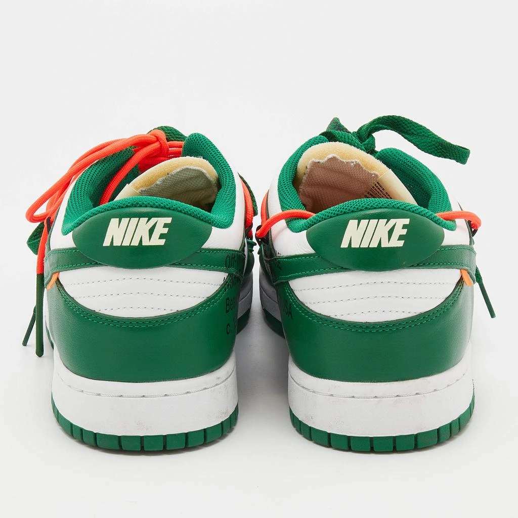 商品[二手商品] Off-White|Off-White x Nike Green/White Leather Dunk Low Top Sneakers Size 46,价格¥3275,第5张图片详细描述