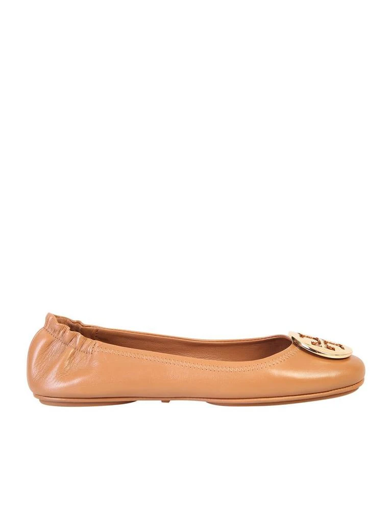 商品Tory Burch|TORY BURCH MINNIE LEATHER BALLERINA FLATS,价格¥1838,第1张图片