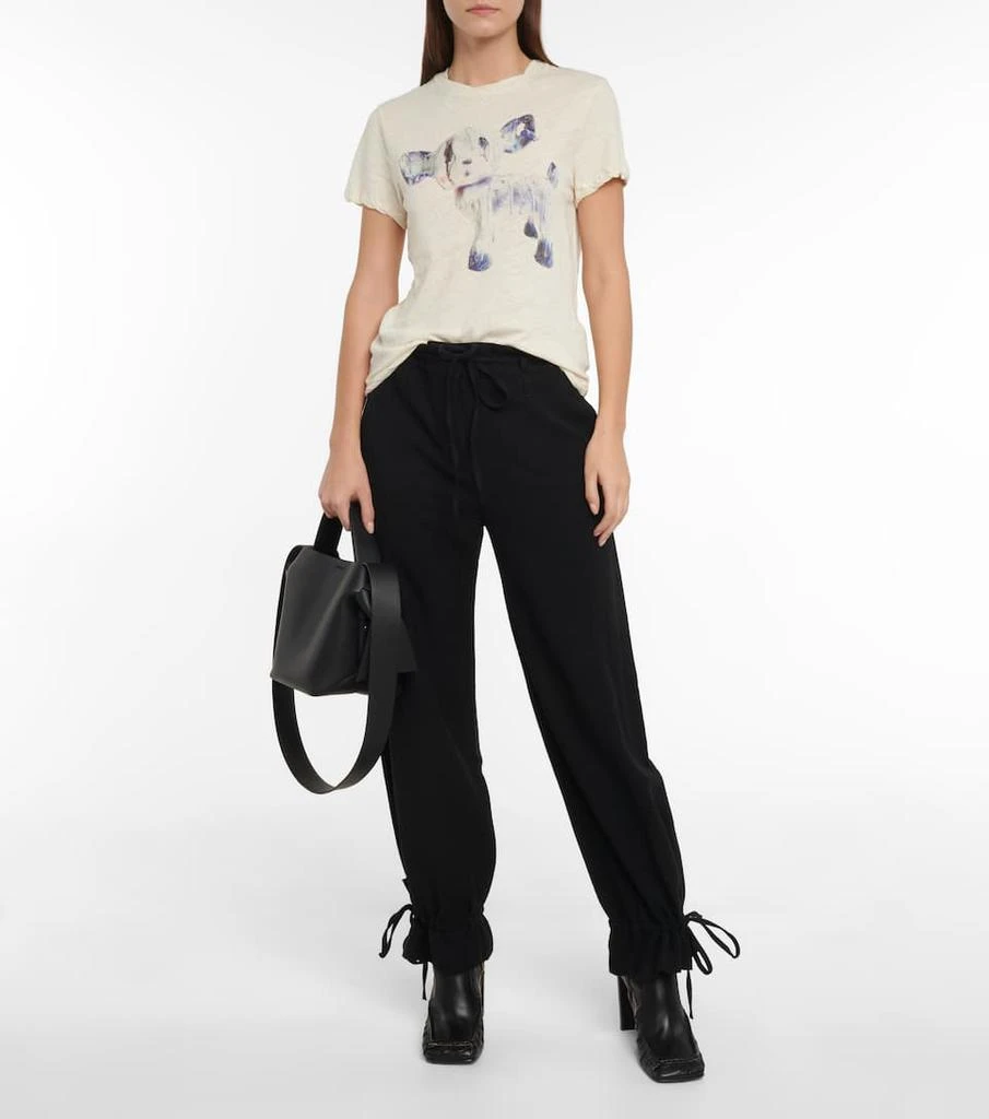 商品Acne Studios|印花棉质与亚麻T恤,价格¥1443,第2张图片详细描述