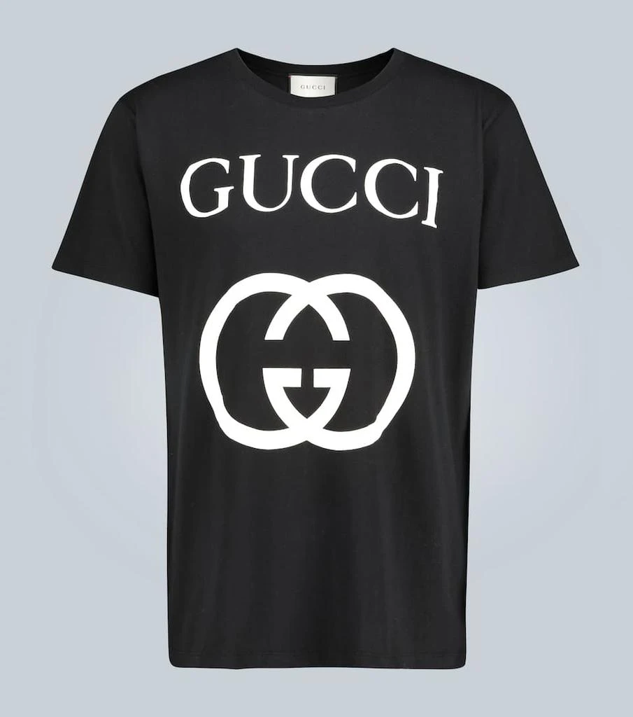 商品Gucci|互扣式双G印花超大廓形T恤,价格¥4626,第1张图片