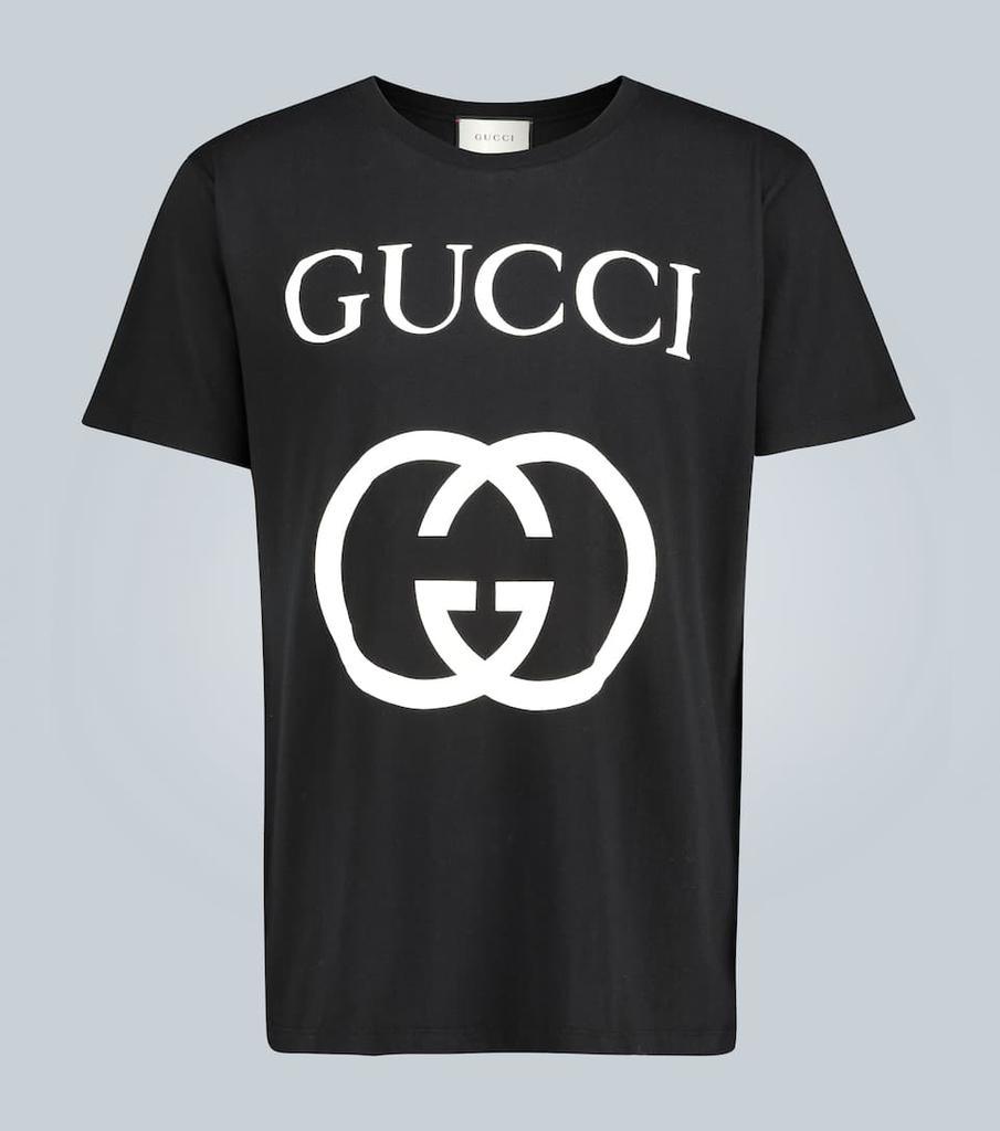 商品Gucci|互扣式双G印花超大廓形T恤,价格¥4373,第1张图片