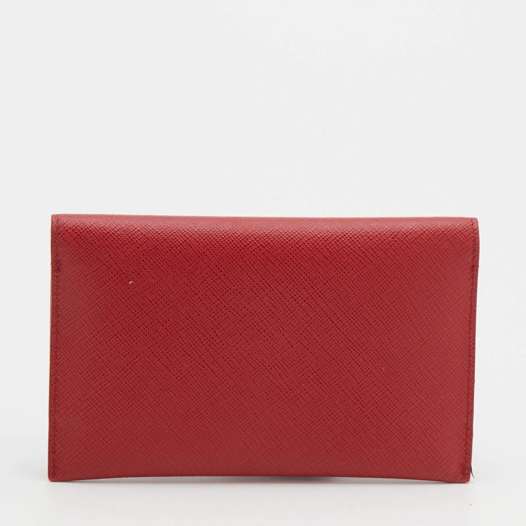 Prada Red Saffiano Leather Passport Cover商品第4张图片规格展示