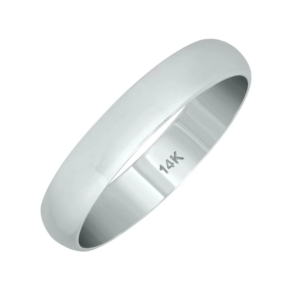 商品SSELECTS|3Mm Domed Wedding Band In 14K White Gold,价格¥1683,第3张图片详细描述