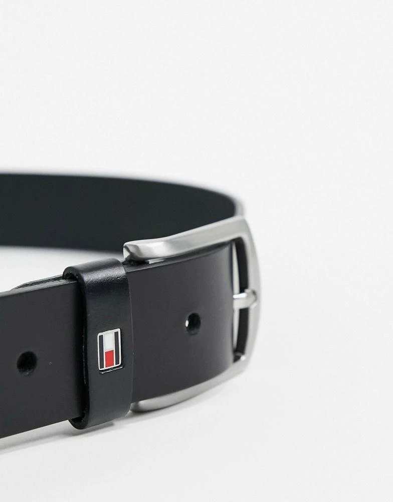 商品Tommy Hilfiger|Tommy Hilfiger new denton 3.5cm leather belt in black,价格¥437,第4张图片详细描述