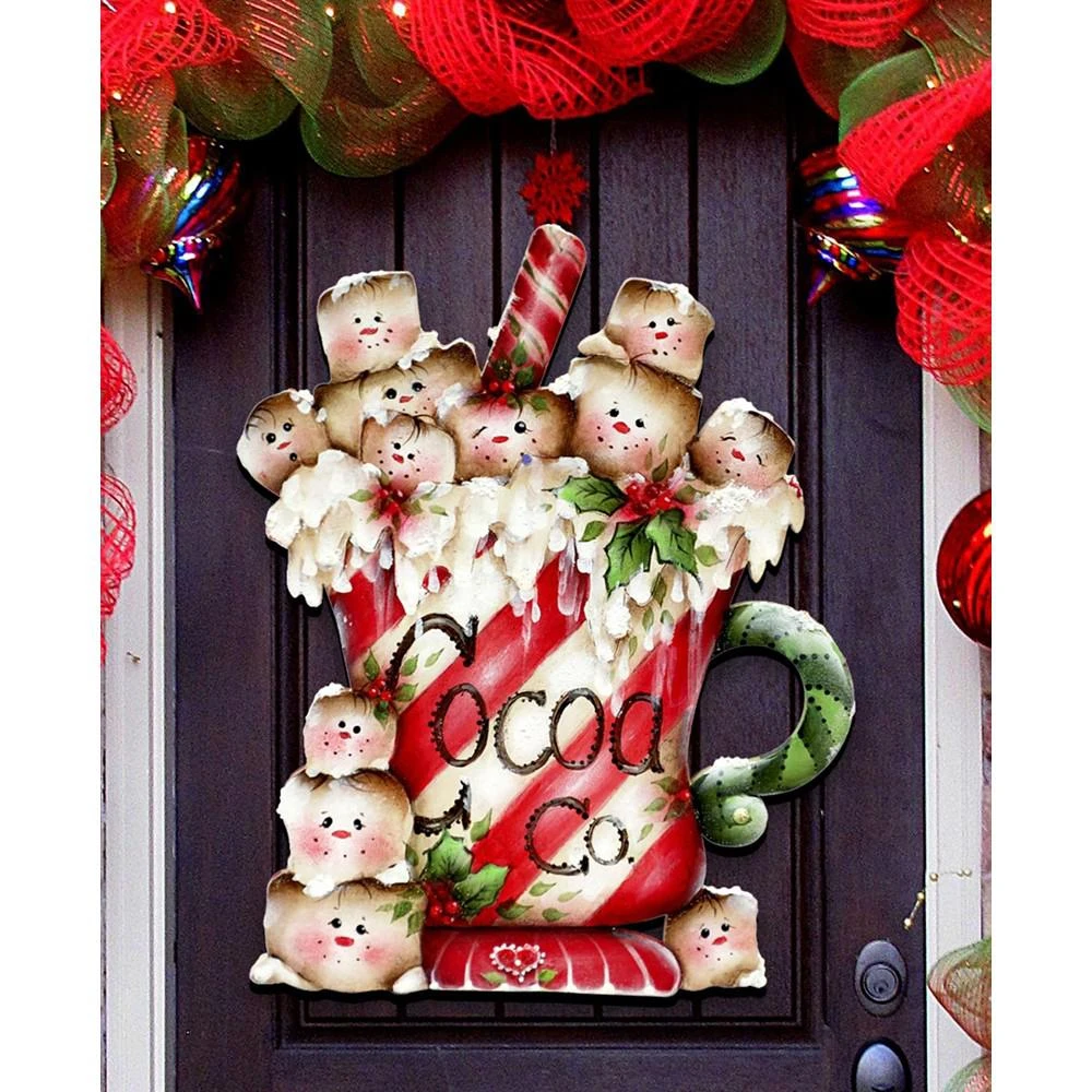 商品Designocracy|Marshmallow Cocoa Company Holiday Door Decor,价格¥968,第1张图片
