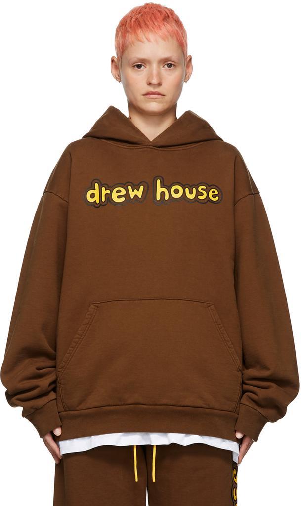 商品Drew House|SSENSE Exclusive Brown Cartoon Font Hoodie,价格¥1839,第1张图片