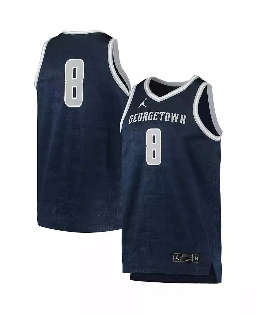 商品Jordan|Men's #8 Navy Georgetown Hoyas Team Replica Basketball Jersey,价格¥419,第1张图片