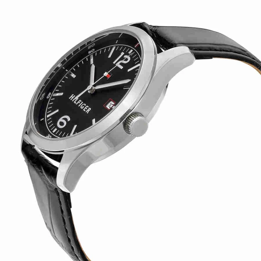 商品Tommy Hilfiger|Tommy Hilfiger Table Black Dial Black Leather Mens Watch 1710350,价格¥636,第2张图片详细描述