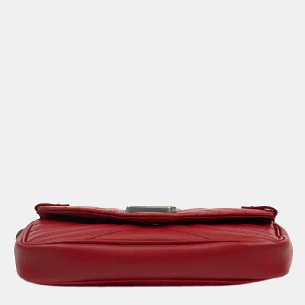 商品[二手商品] Louis Vuitton|Louis Vuitton Red Leather New Wave Shoulder Bag,价格¥17436,第4张图片详细描述