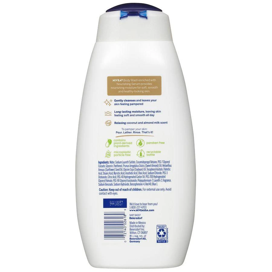 商品Nivea|Pampering Body Wash Coconut and Almond Milk,价格¥45,第2张图片详细描述