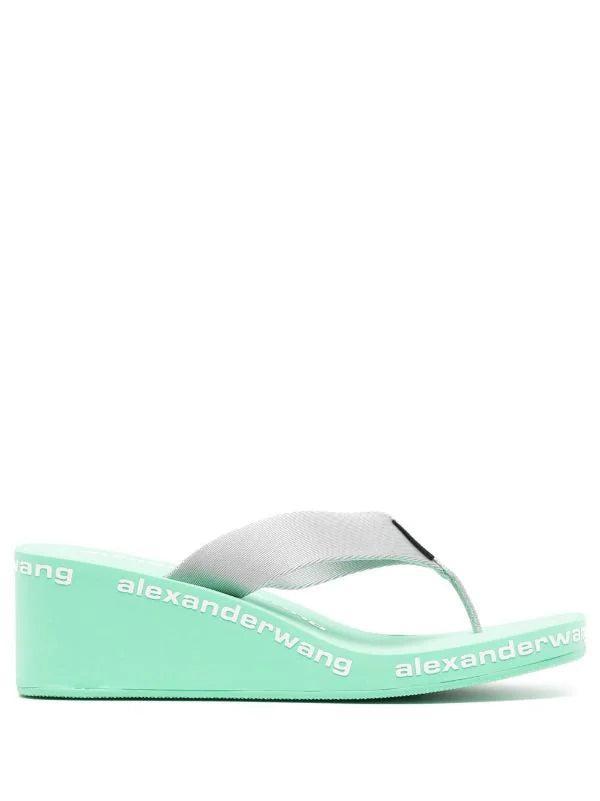 商品Alexander Wang|ALEXANDER WANG WOMEN Wedge Flip Flop Green,价格¥1789,第1张图片