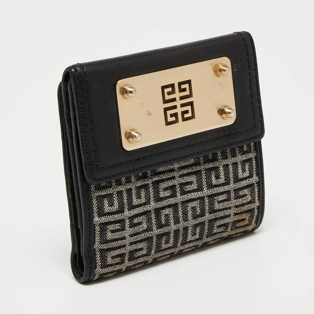 商品[二手商品] Givenchy|Givenchy Grey/Black Monogram Canvas Compact Wallet,价格¥890,第5张图片详细描述