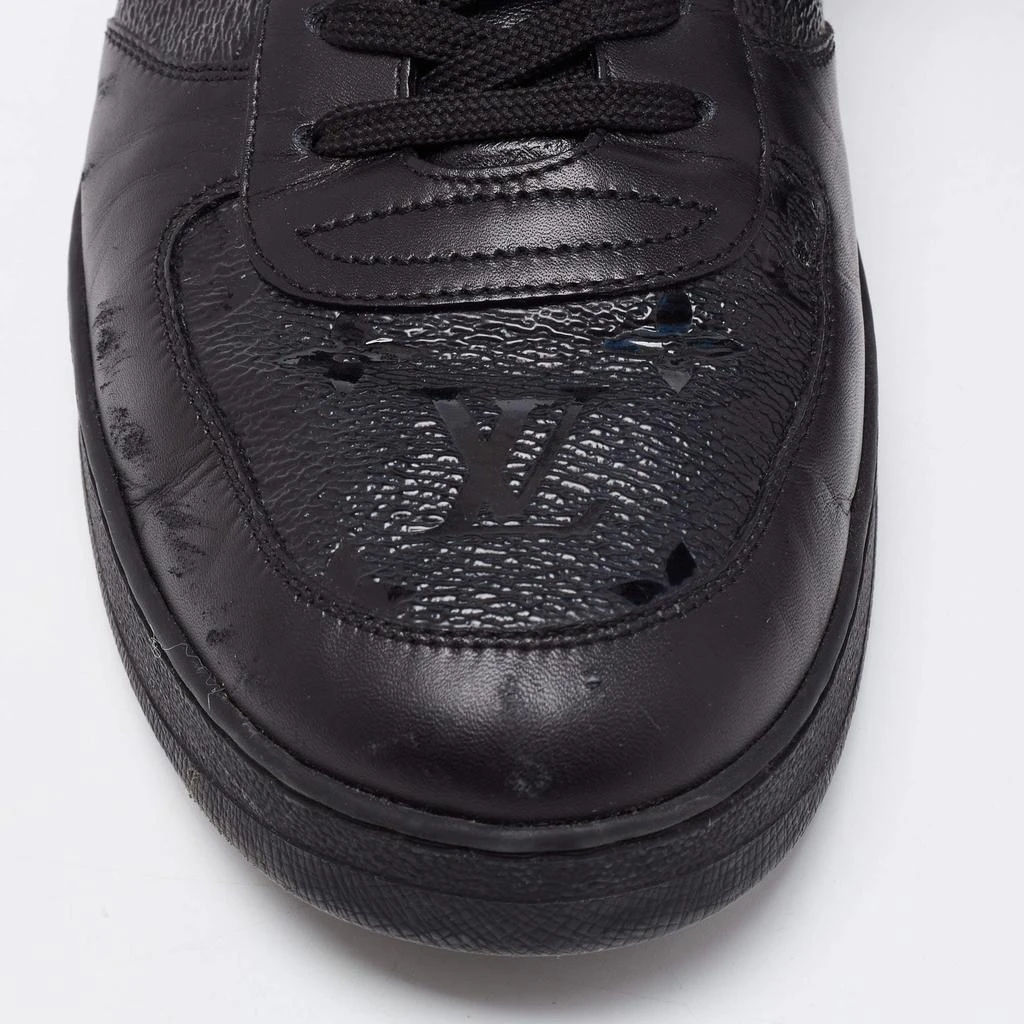 Louis Vuitton Black Leather Rivoli Monogram Low Top Sneakers Size 44 商品